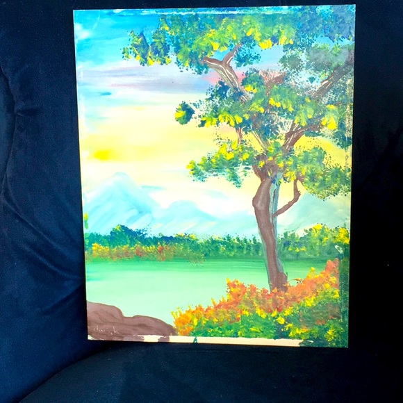 Acrylic Painting on Cardboard - Picture 1 of 2